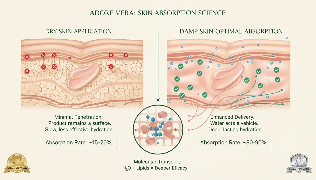 Clinical visualization of body butter absorption