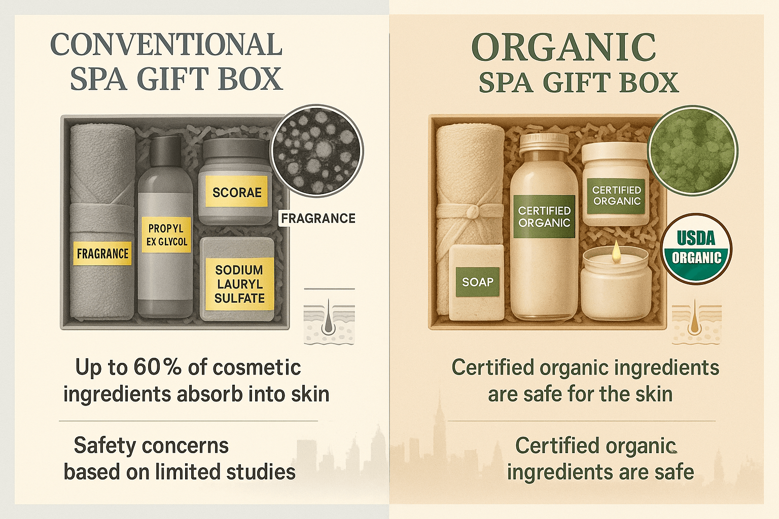 Organic Spa Gift Boxes vs. Conventional Sets: Why Natural Beauty Matters for Gifting 2 Evidence-Based Comparison: Why certified organic ingredients deliver superior safety and efficacy compared to conventional synthetic formulations (Data from 2024 dermatological studies)