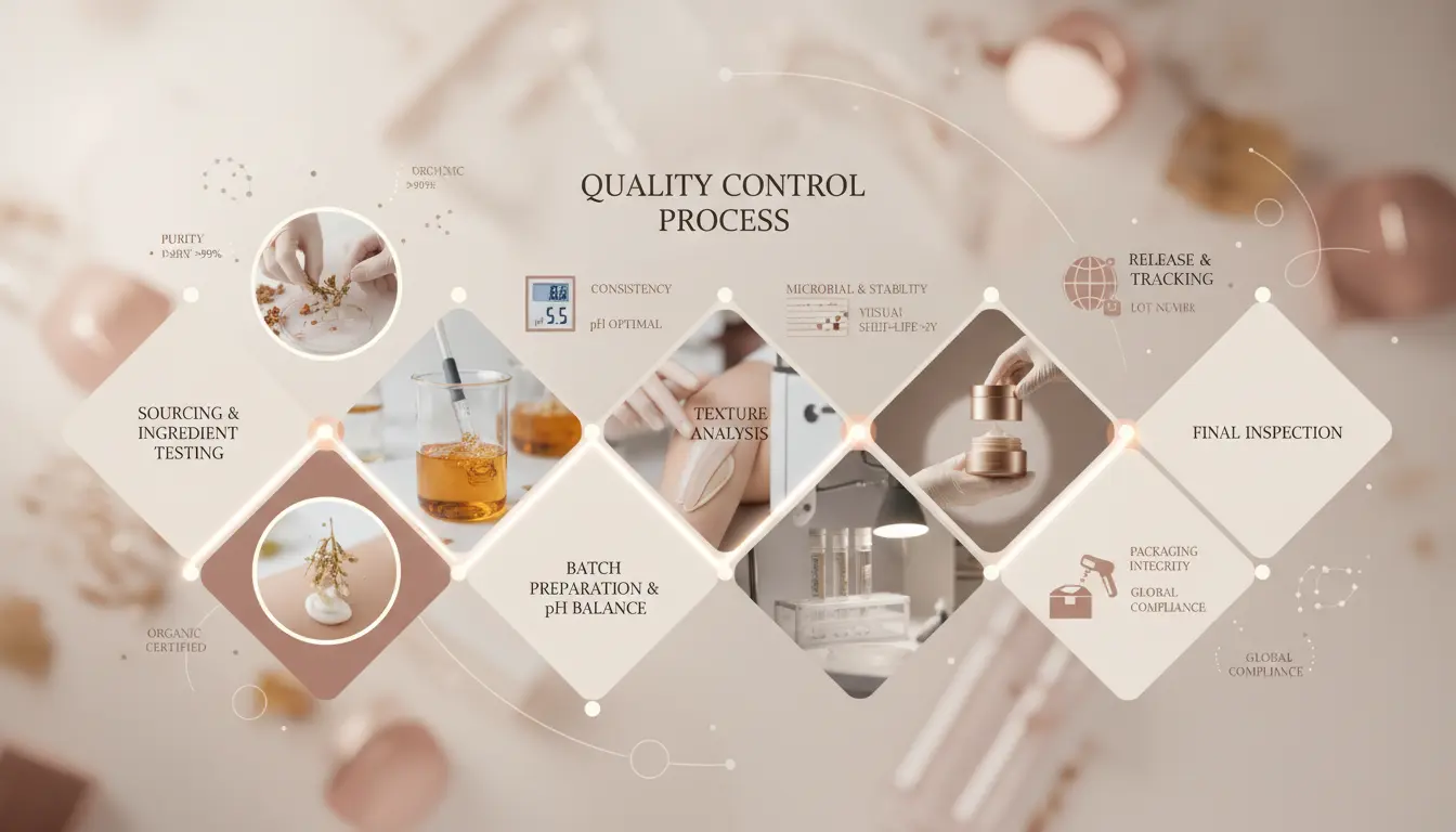 A split image showing vibrant, fresh botanical ingredients on one side and a scientific graph illustrating ingredient potency over time on the other.