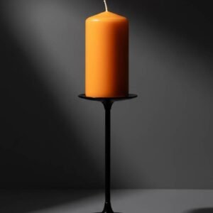 Orange Pillar Candle Unscented