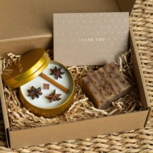 Handmade Gift Box: Soy Candle and Soap