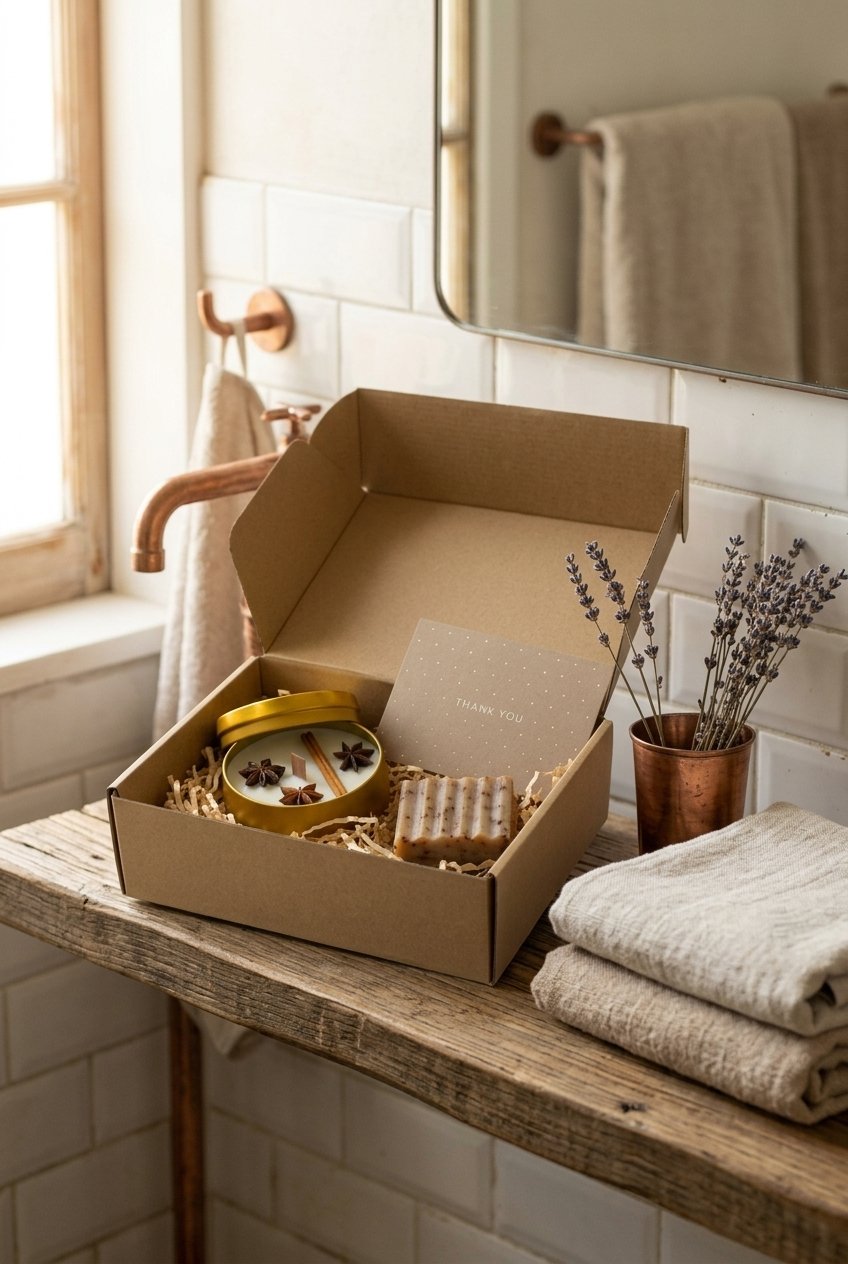Handmade Gift Box: Soy Candle and Soap 6 Handmade Gift Box: Soy Candle and Soap by AdoreVera - gifts-spa-bathroom-gifts-v4 scene