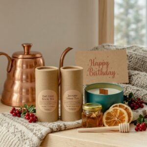 Candle, Tea & Honey Gift Set by AdoreVera - teas-rustic-kitchen-v3 scene