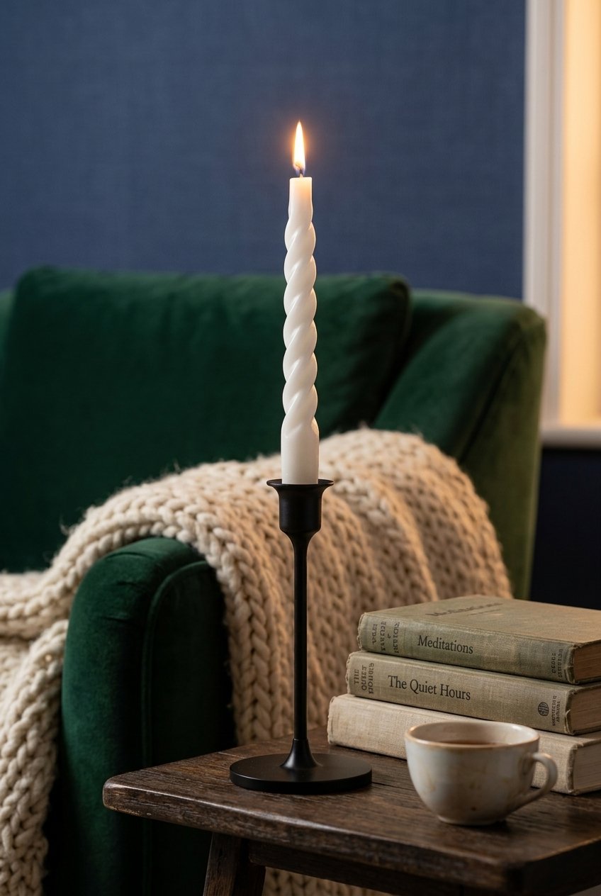 Twisted Taper Candles 12 Twisted Taper Candles | Long candles | Elegant dining table by AdoreVera - candles-cozy-evening-candles-v3 scene