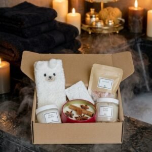 Hygge Gift Box: Socks, Body Butter, Sugar Scrub, Soap & Candle