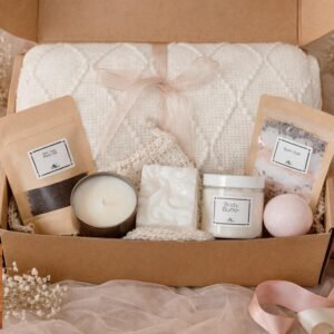 Gift Box for Her with Blanket and Mug | Mom Gift Set | Cozy Care Package
