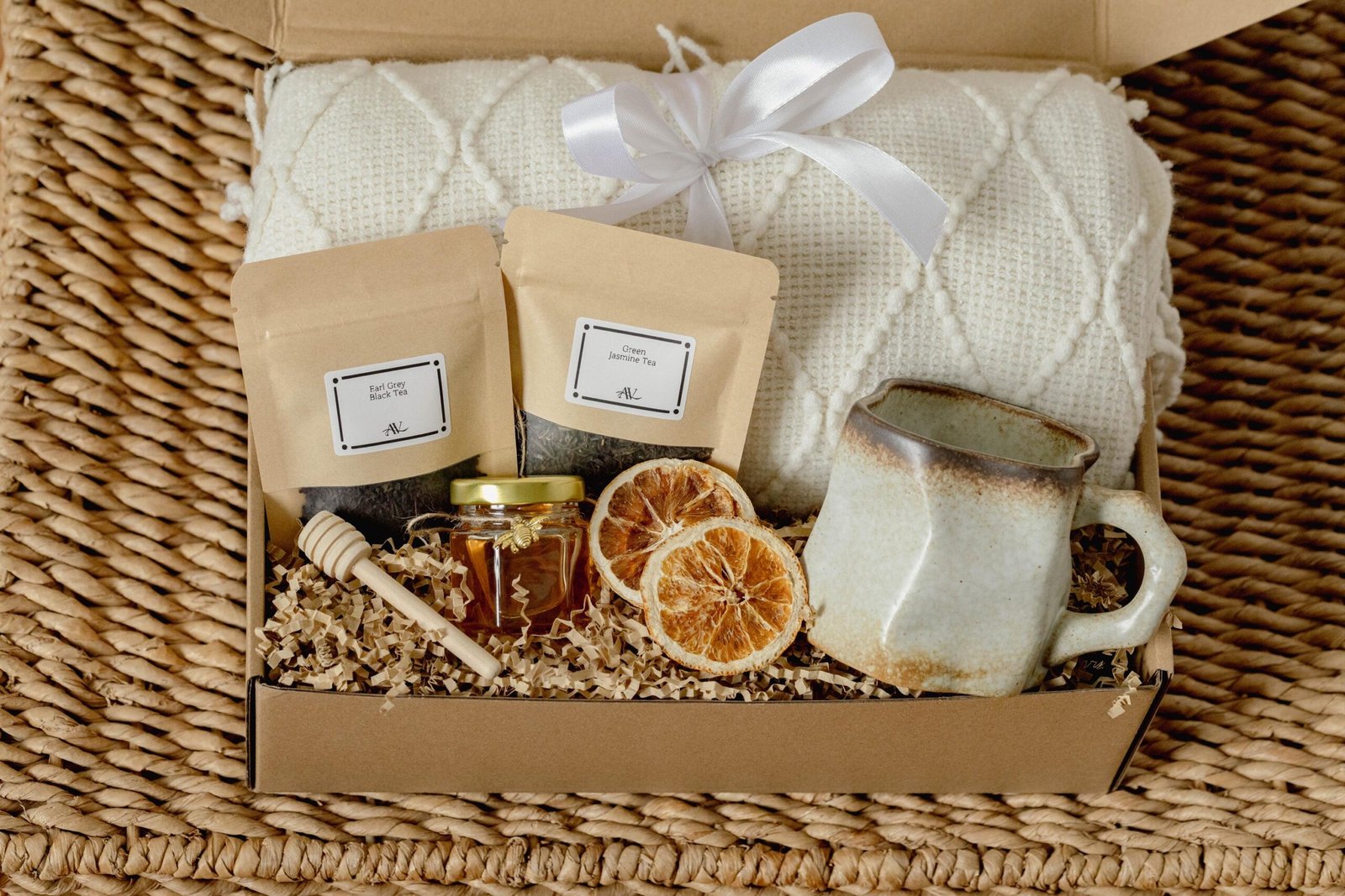 Gift Basket for Her with Blanket and Mug | Hygge Gift Box with Tea 3 il fullxfull.7889911225 s5s7 scaled