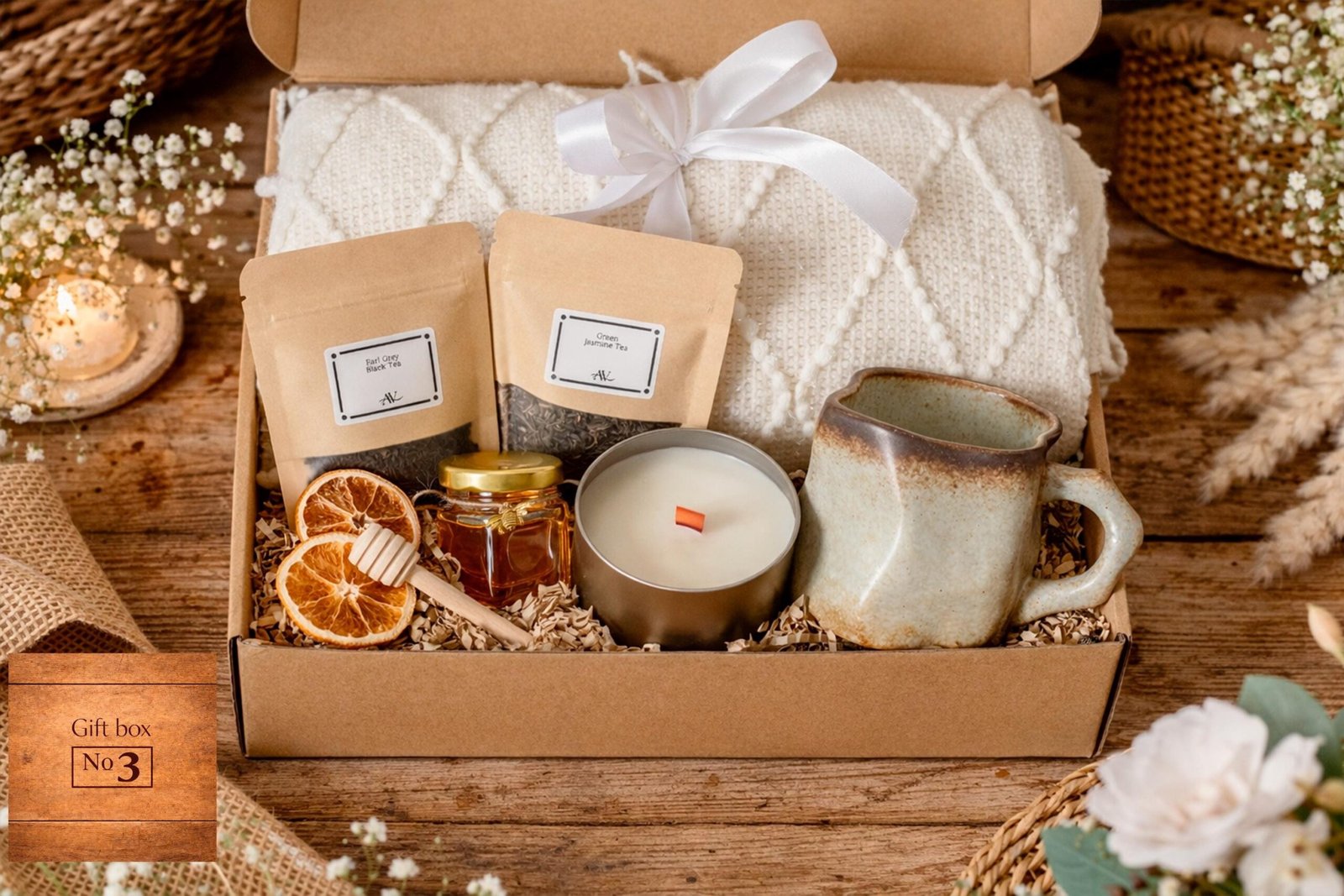 Cozy Hygge Gift Box with Knitted Blanket, Tea, Honey, Mug 4 il fullxfull.7901328121 ib2u scaled