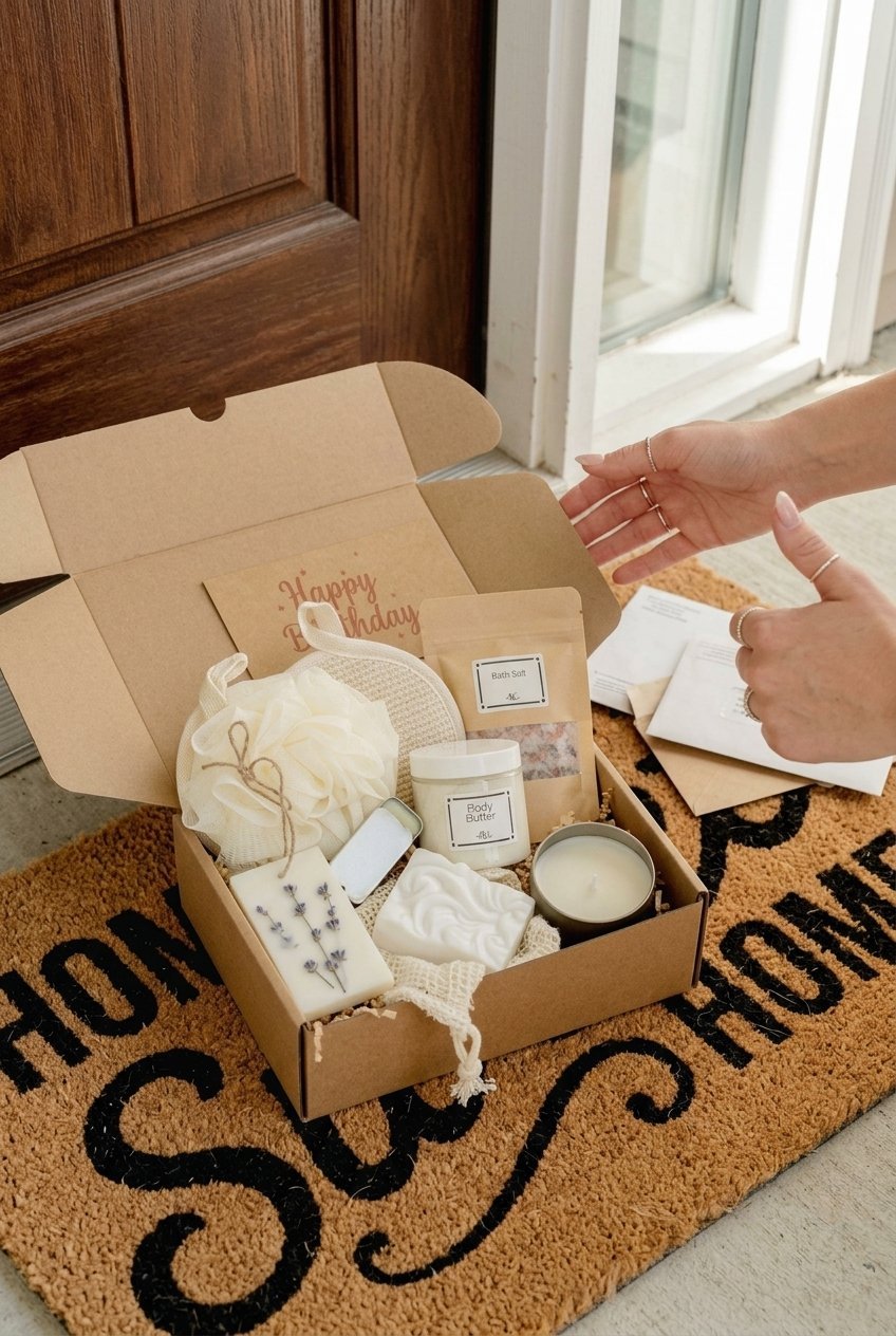 Spa Gift Box for Her 15 pin spa box 29 gifts hands unboxing v4 3