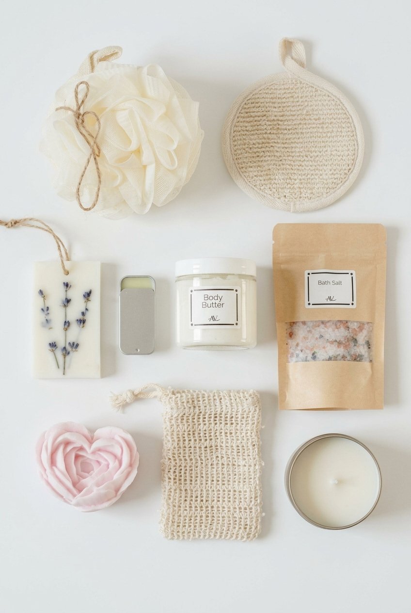 Spa Relaxation Gift Set 16 pin spa relaxation gift set gifts flat lay v1