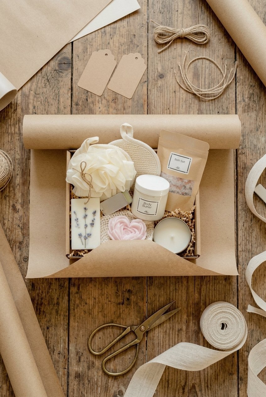 Spa Relaxation Gift Set 11 pin spa relaxation gift set gifts flat lay v3