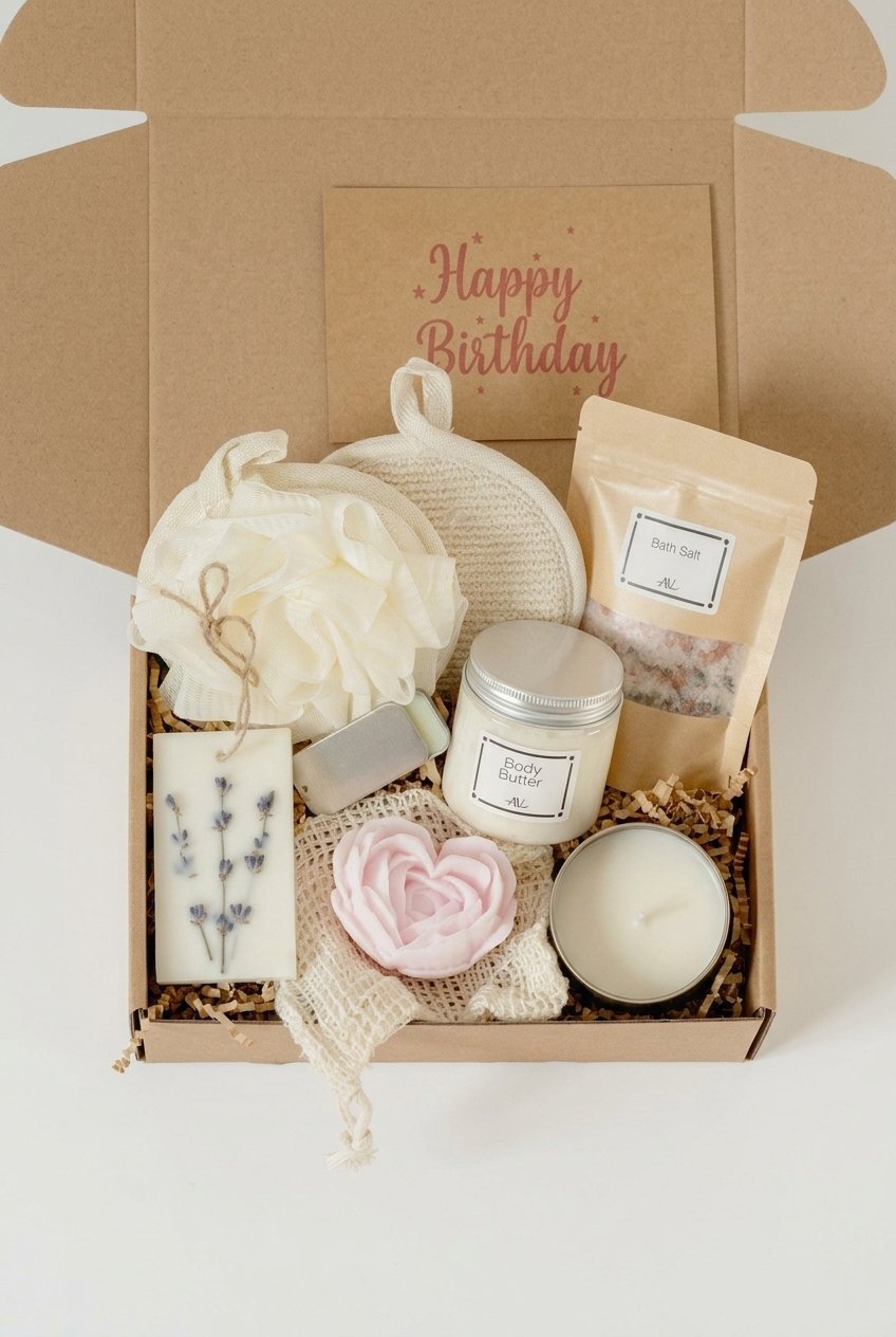 Spa Relaxation Gift Set 17 pin spa relaxation gift set gifts flat lay v4 5