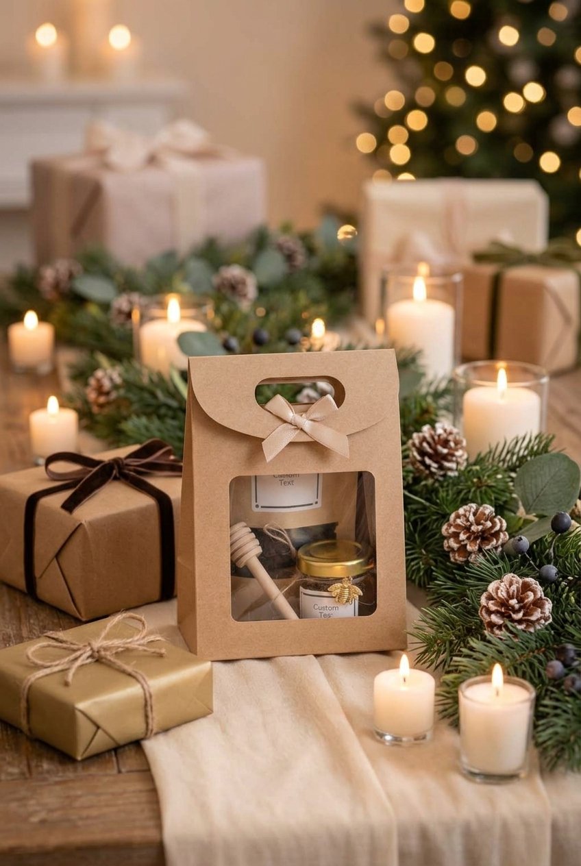 Personalized Wedding Favors for Guests | Honey Jar & Tea | Party fFavors 16 Personalized Wedding Favors for Guests | Honey Jar & Tea | Party fFavors by AdoreVera - gifts-under-tree-v3 scene