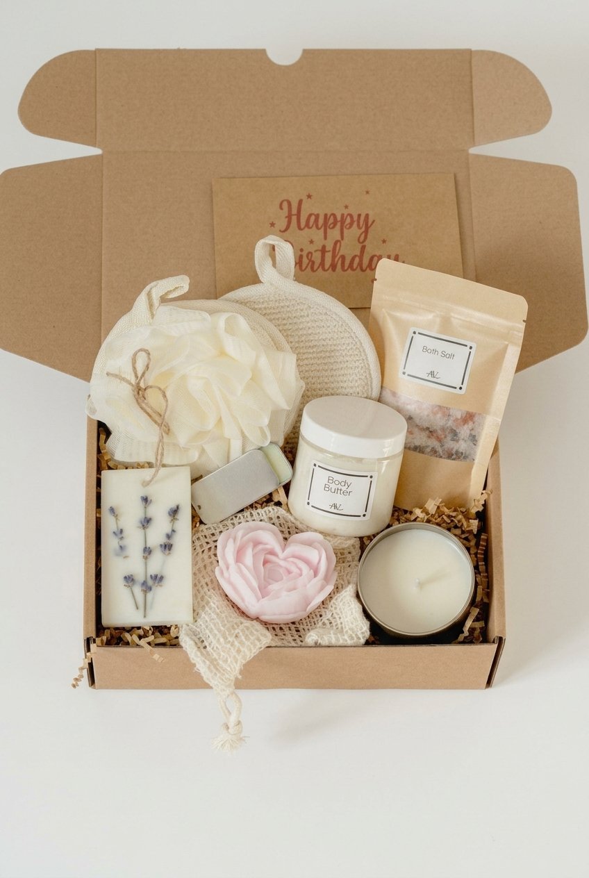 Spa Relaxation Gift Set 25 spa relaxation gift set gifts flat lay v4 1 1