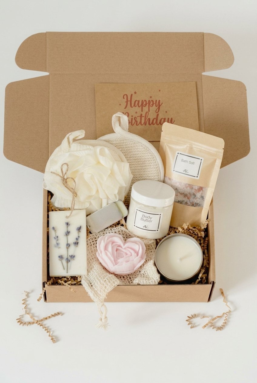 Spa Relaxation Gift Set 20 spa relaxation gift set gifts flat lay v4 3 1