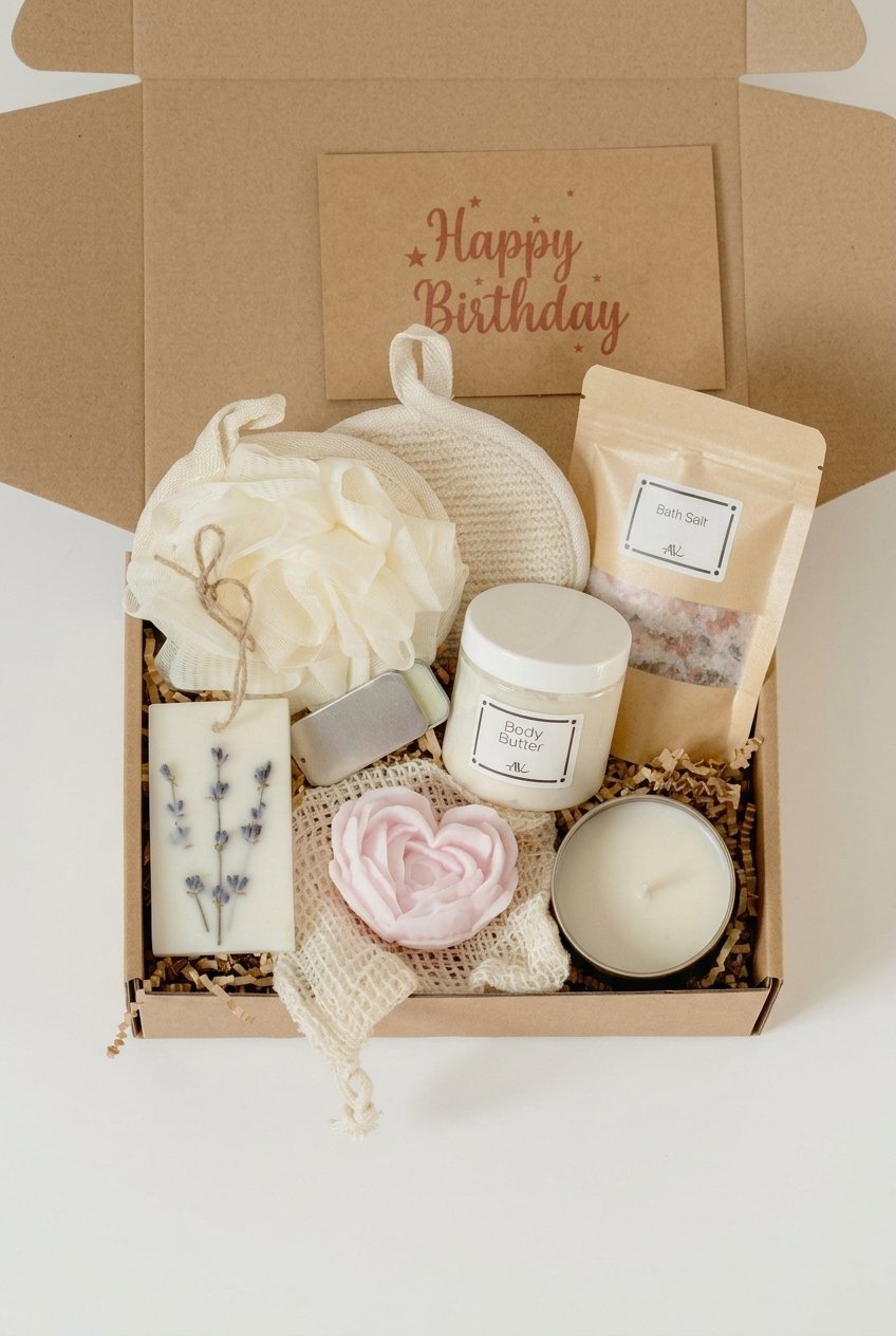 Spa Relaxation Gift Set 3 spa relaxation gift set gifts flat lay v4 5