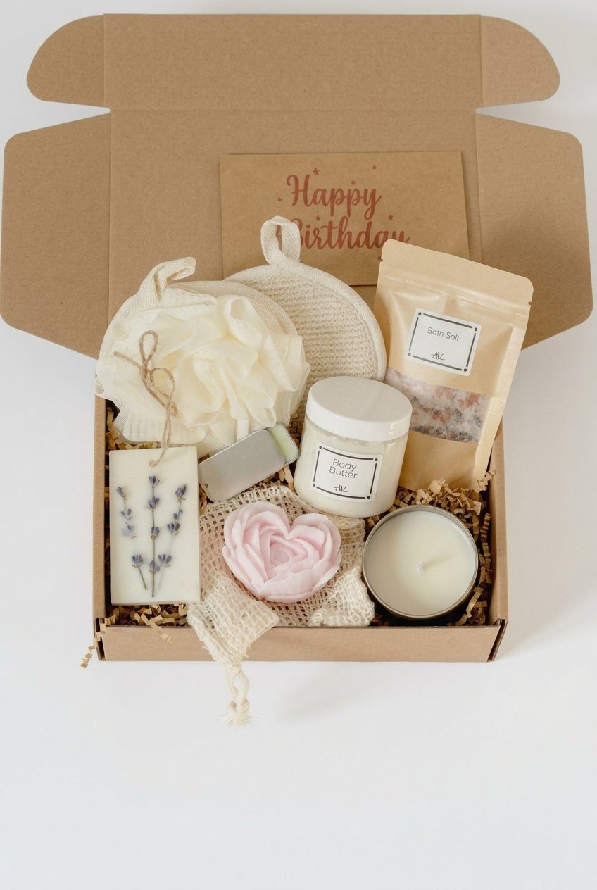 Spa Relaxation Gift Set 6 spa relaxation gift set gifts flat lay v4 6