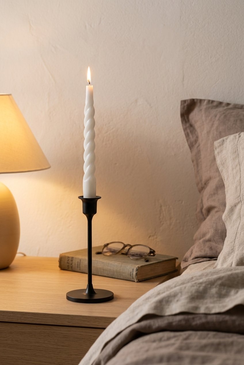 Twisted Taper Candles 14 Twisted Taper Candles | Long candles | Elegant dining table by AdoreVera - candles-cozy-evening-candles-v4 scene