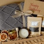Cozy Hygge Gift Box | Knitted Blanket, Ceramic Mug, Teas, Honey, Candle by AdoreVera