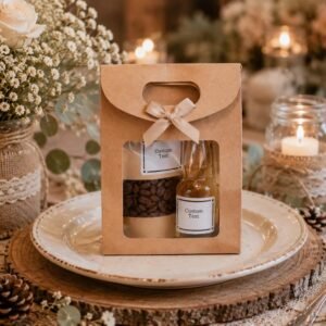 Personalized Coffee Favor Gift Set for Guests | Wedding Favor | Bridal Shower Favor | Birthday Party Gift | Coffee Beans & Vanilla Syrup, product photo 1