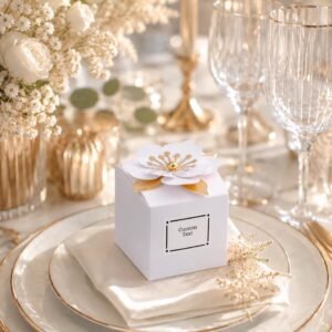 Wedding Favor Boxes with Flower Decor | Party Favors | Personalized Favor Box for Guests, product photo 2
