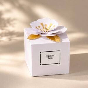 Wedding Favor Boxes with Flower Decor | Party Favors | Personalized Favor Box for Guests, product photo 1