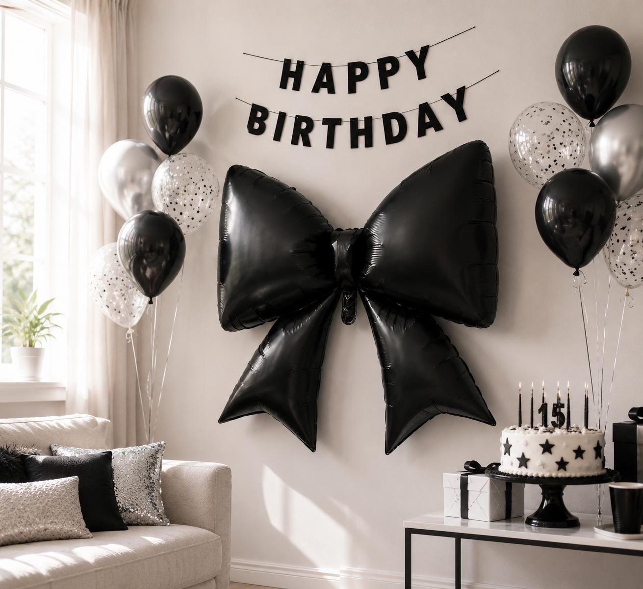 Large Bow Foil Balloon | Birthday Party Decorations 1 Large Bow Foil Balloon | Birthday Party Decorations, product photo 1